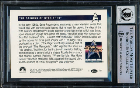 William Shatner Autographed 1991 Impel 25th Anniversary Card #277 Star Trek Captain Kirk Auto Grade Gem Mint 10 Beckett BAS #16580502
