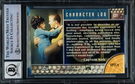 William Shatner Autographed 1997 Fleer Skybox Card #C21 Star Trek Captain Kirk Auto Grade Gem Mint 10 The Original Series Season 1 Beckett BAS #16580640