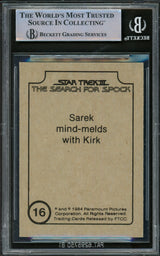 William Shatner Autographed 1984 FTCC Search For Spok Card #16 Star Trek Captain Kirk Beckett BAS #16581012