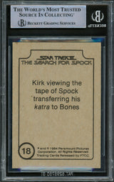 William Shatner Autographed 1984 FTCC Search For Spok Card #18 Star Trek Captain Kirk Beckett BAS #16581014