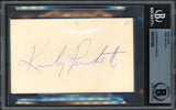 Kirby Puckett Autographed 3x5 Index Card Minnesota Twins Vintage Rookie Era 1985 Signature Beckett BAS #16415289