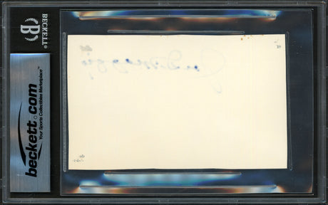Joe DiMaggio Autographed 3x5 Index Card New York Yankees Beckett BAS #16714666
