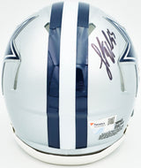 Leighton Vander Esch Autographed Dallas Cowboys Silver Speed Mini Helmet Fanatics Holo Stock #228074
