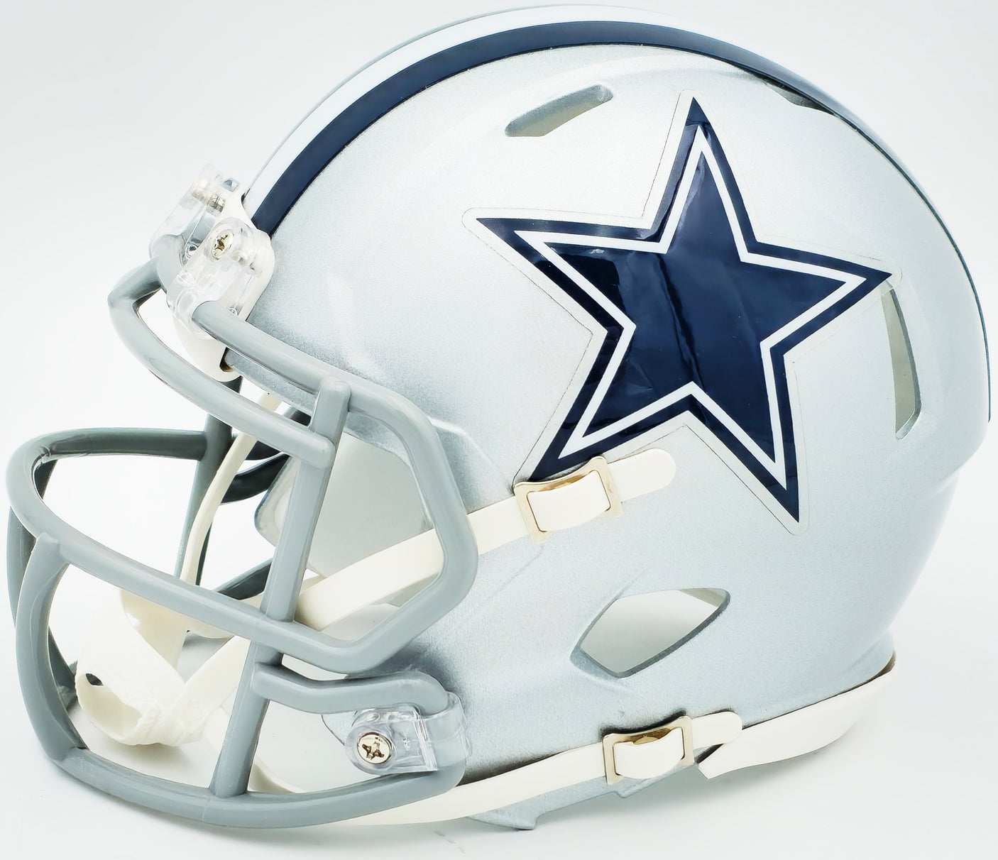 Leighton Vander Esch Autographed Dallas Cowboys Silver Speed Mini Helmet Fanatics Holo Stock #228074