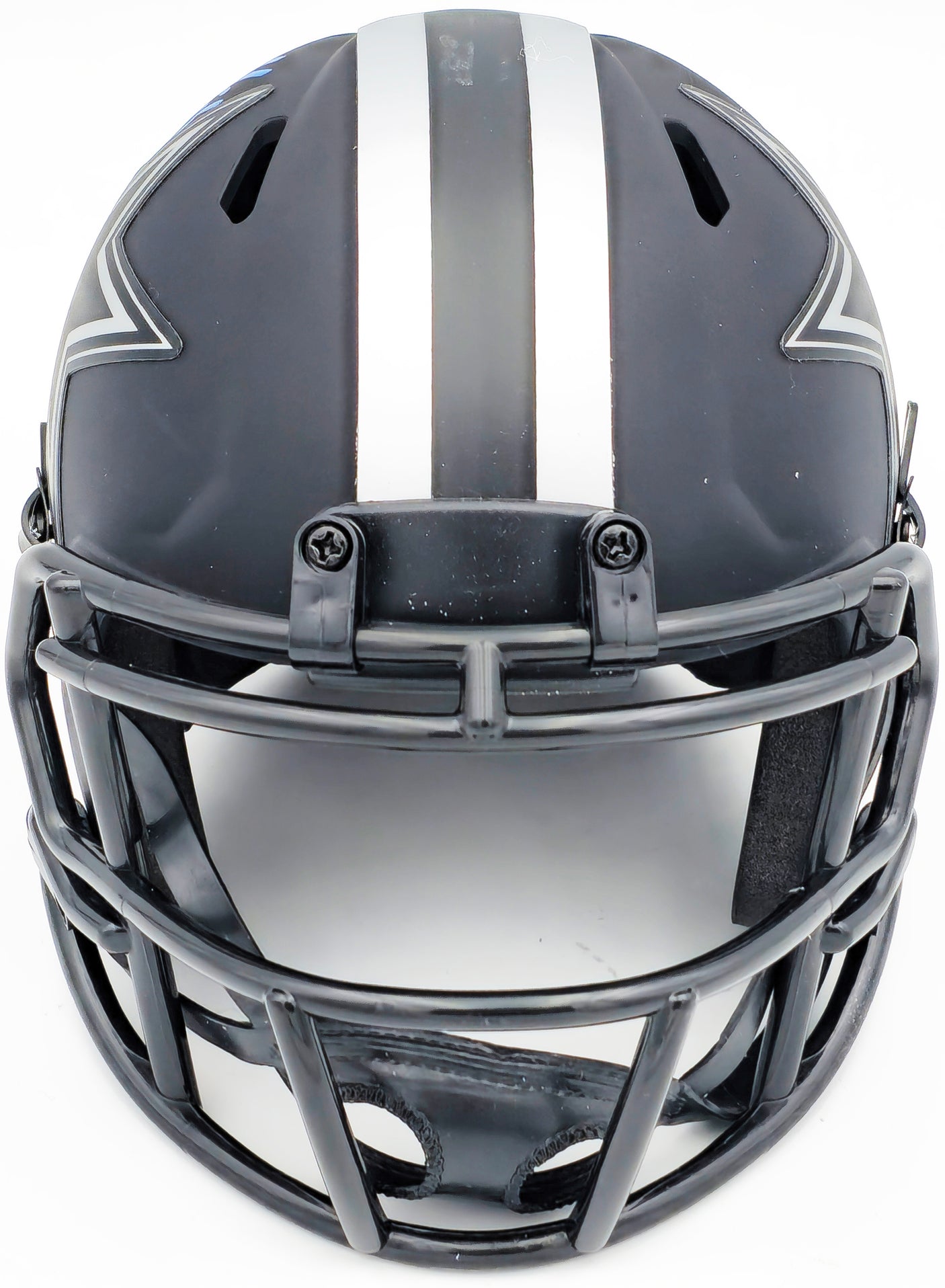 Leighton Vander Esch Autographed Dallas Cowboys Eclipse Black Speed Mini Helmet Fanatics Holo Stock #228070