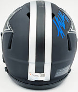 Leighton Vander Esch Autographed Dallas Cowboys Eclipse Black Speed Mini Helmet Fanatics Holo Stock #228070