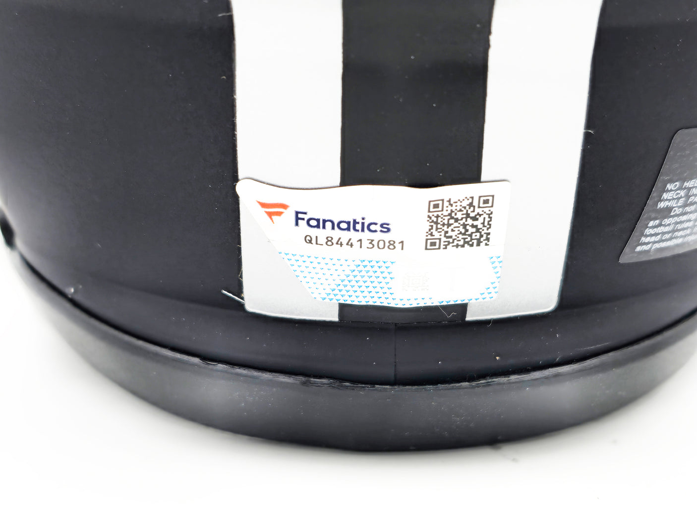 Leighton Vander Esch Autographed Dallas Cowboys Eclipse Black Speed Mini Helmet Fanatics Holo Stock #228070