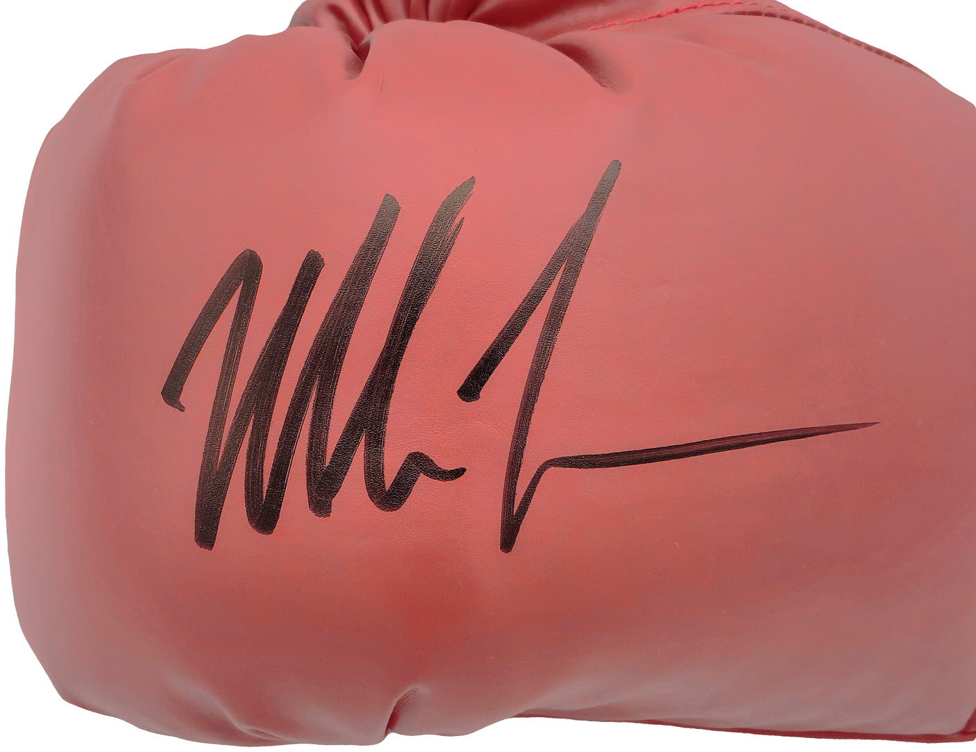 Mike Tyson Autographed Red Everlast Boxing Glove Left Handed LH JSA Stock #228072