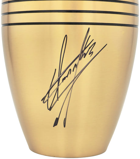 Undertaker Autographed Gold Urn WWE JSA Stock #228775