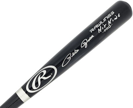 Pete Rose Autographed Black Rawlings Pro Baseball Bat Cincinnati Reds "Hit King" PR Holo Stock #228075