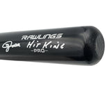 Pete Rose Autographed Black Rawlings Pro Baseball Bat Cincinnati Reds "Hit King" PR Holo Stock #228075