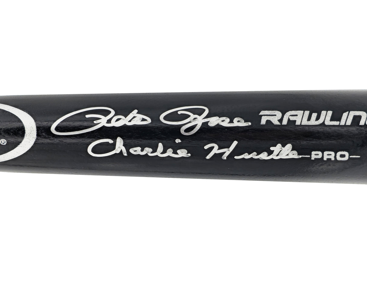 Pete Rose Autographed Black Rawlings Pro Baseball Bat Cincinnati Reds "Charlie Hustle" JSA Stock #228087