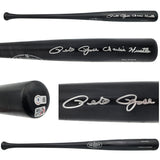 Pete Rose Autographed Black Louisville Slugger Pro Stock Baseball Bat Cincinnati Reds "Charlie Hustle" Beckett BAS Witness Stock #228086