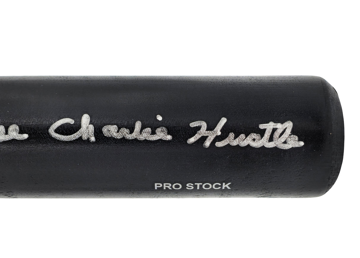 Pete Rose Autographed Black Louisville Slugger Pro Stock Baseball Bat Cincinnati Reds "Charlie Hustle" Beckett BAS Witness Stock #228086