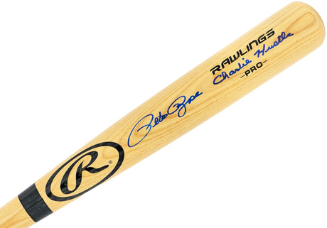 Pete Rose Autographed Blonde Rawlings Pro Baseball Bat Cincinnati Reds "Charlie Hustle" PR Holo Stock #228084