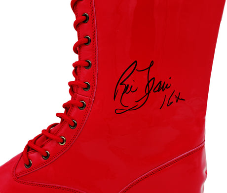 Ric Flair Autographed Red Left Footed Boot WWE "16x" JSA Stock #228119