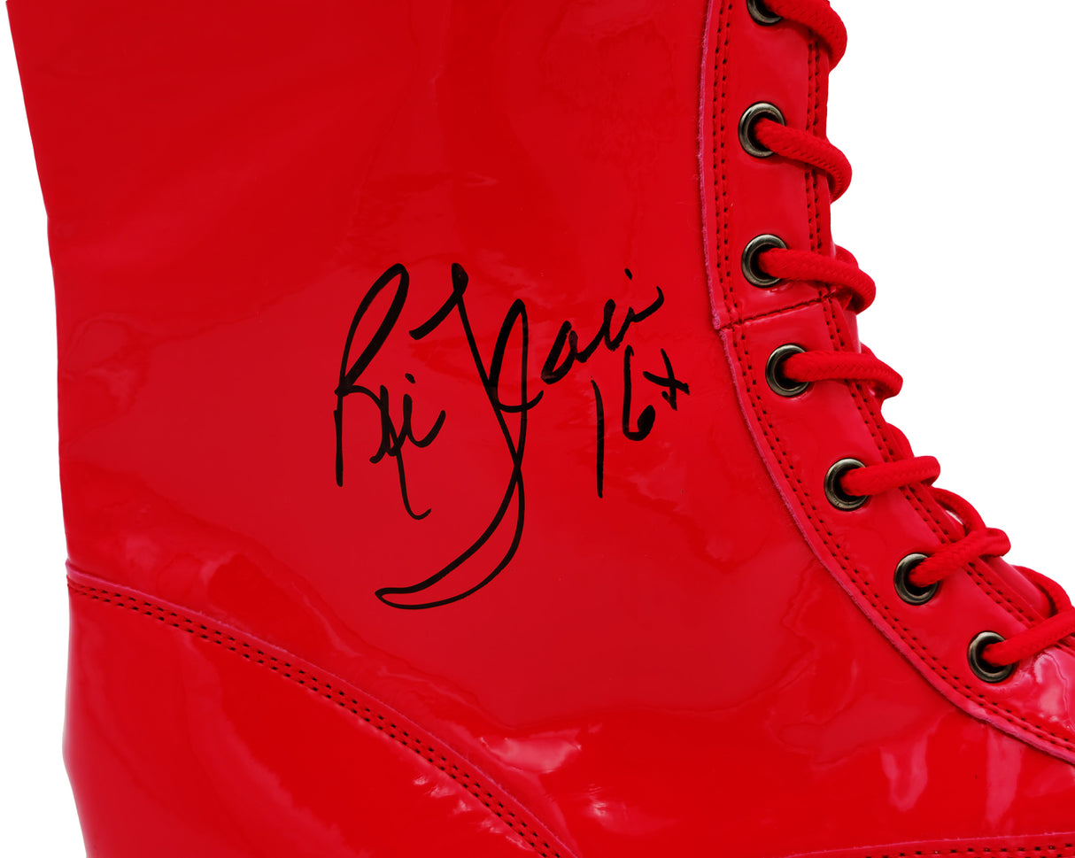 Ric Flair Autographed Red Right Footed Boot WWE "16x" JSA Stock #228116
