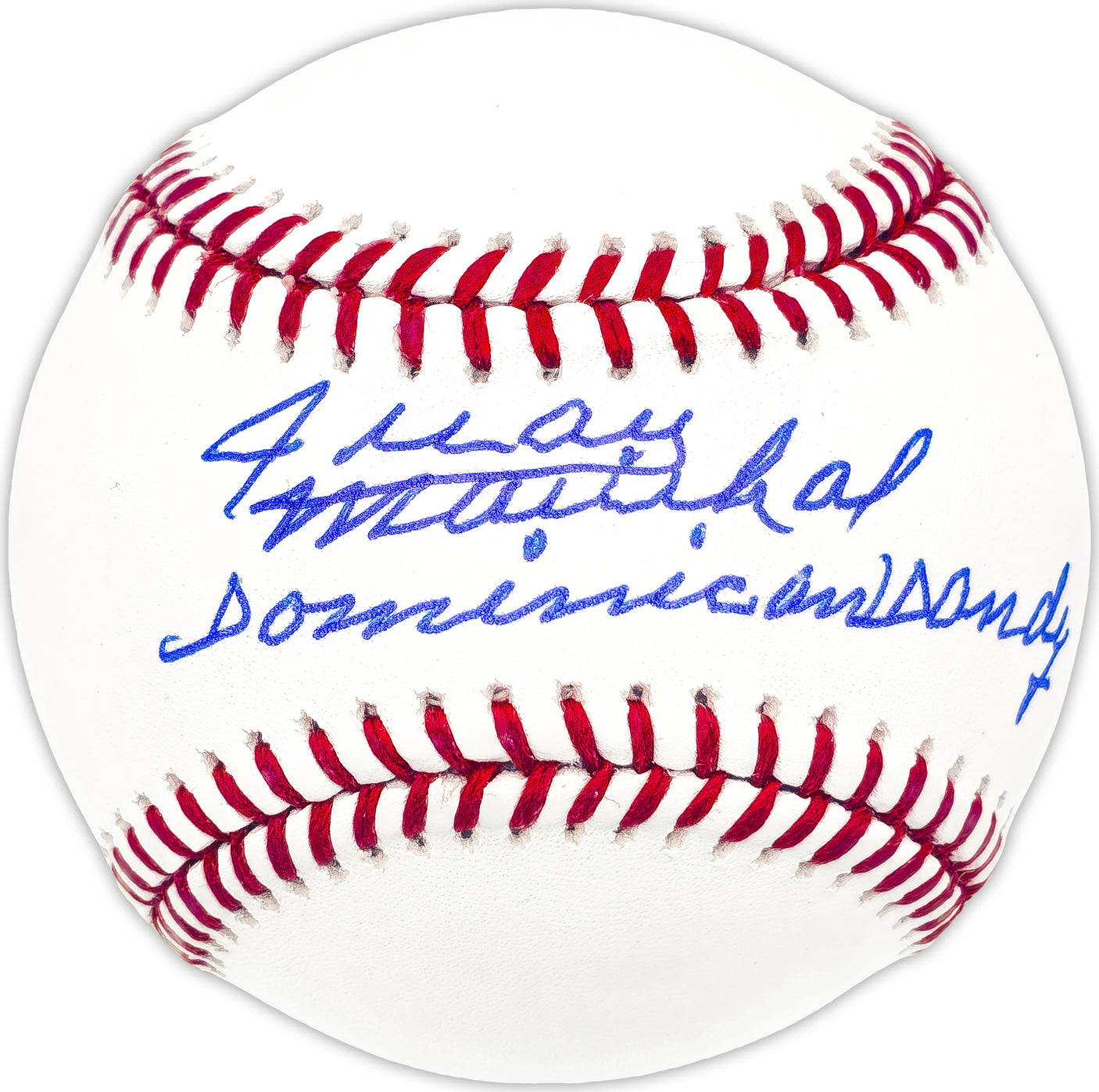 Juan Marichal Autographed Official MLB Baseball San Francisco Giants "Dominican Dandy" Beckett BAS Witness Stock #227980