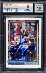 Shaquille "Shaq" O'Neal Autographed 1992-93 Topps Rookie Card #362 Orlando Magic BGS 8 Auto Grade Gem Mint 10 Beckett BAS #15530685