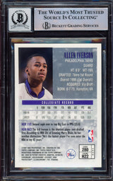 Allen Iverson Autographed 1996-97 Finest Gold Rookie Card #280 Philadelphia 76ers Auto Grade Gem Mint 10 Beckett BAS #15531208