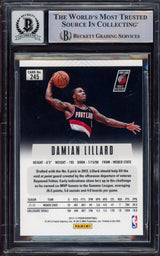 Damian Lillard Autographed 2012-13 Panini Prizm Rookie Card #245 Portland Trail Blazers Auto Grade Gem Mint 10 Beckett BAS #15531089