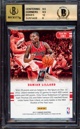 Damian Lillard Autographed 2012-13 Panini Marquee Rookie Card #151 Portland Trail Blazers BGS 9.5 Auto Grade Gem Mint 10 Beckett BAS #15529831