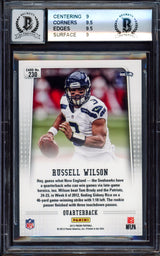 Russell Wilson Autographed 2012 Panini Prizm Towel Down Rookie Card #230B Seattle Seahawks BGS 9 Auto Grade Gem Mint 10 Beckett BAS #15530940