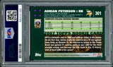 Adrian Peterson Autographed 2007 Topps Rookie Card #301 Minnesota Vikings PSA 9 Auto Grade Gem Mint 10 PSA/DNA #58433183