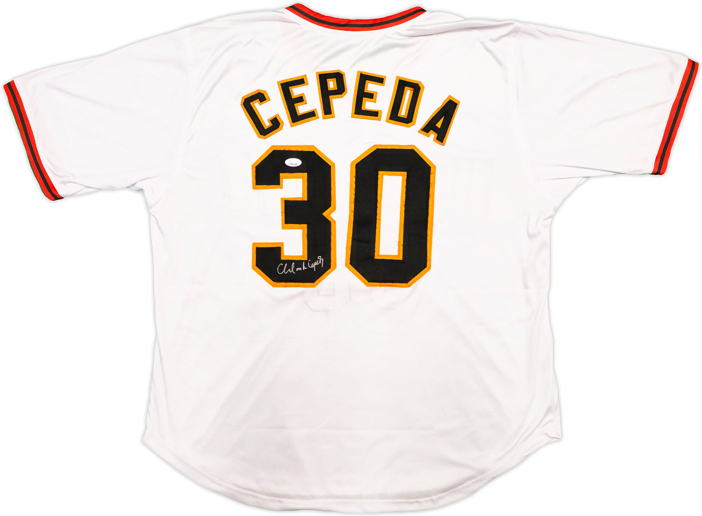 San Francisco Giants Orlando Cepeda Autographed White Baseball Jersey JSA Stock #228080