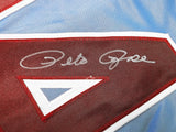 Philadelphia Phillies Pete Rose Autographed Blue & Red Baseball Jersey PR Holo Stock #228779