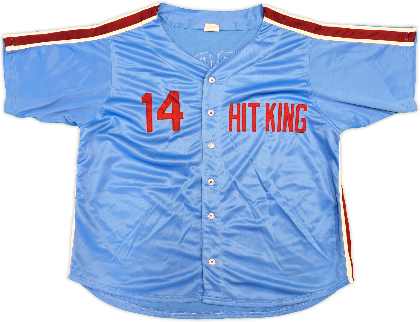Philadelphia Phillies Pete Rose Autographed Blue & Red Baseball Jersey PR Holo Stock #228779