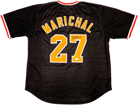 San Francisco Giants Juan Marichal Autographed Black Baseball Jersey Beckett BAS Witness Stock #228082
