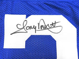 Dallas Cowboys Tony Dorsett Autographed Blue Football Jersey JSA Stock #228104