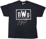 Hulk Hogan Autographed Black WWE NWO T-Shirt "Hollywood" JSA Stock #228799