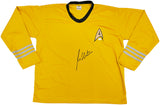 William Shatner Autographed Gold Star Trek Uniform Captain Kirk JSA Stock #228113