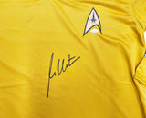 William Shatner Autographed Gold Star Trek Uniform Captain Kirk JSA Stock #228113