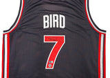 Team USA Larry Bird Autographed Blue Basketball Jersey Beckett BAS QR Stock #228094