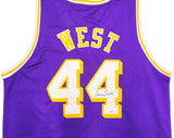 Los Angeles Lakers Jerry West Autographed Purple Basketball Jersey JSA Stock #228803