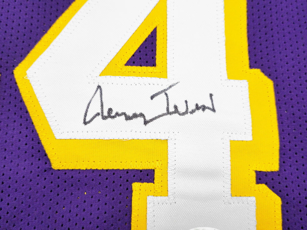 Los Angeles Lakers Jerry West Autographed Purple Basketball Jersey JSA Stock #228803