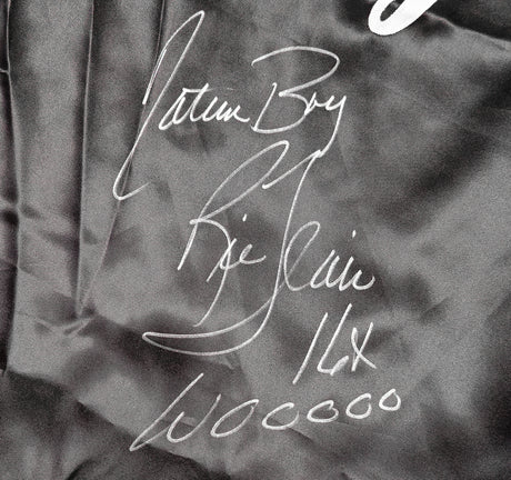 Ric Flair Autographed Black Wrestling Robe "Nature Boy, 16x & Wooooo" PSA/DNA Stock #227979