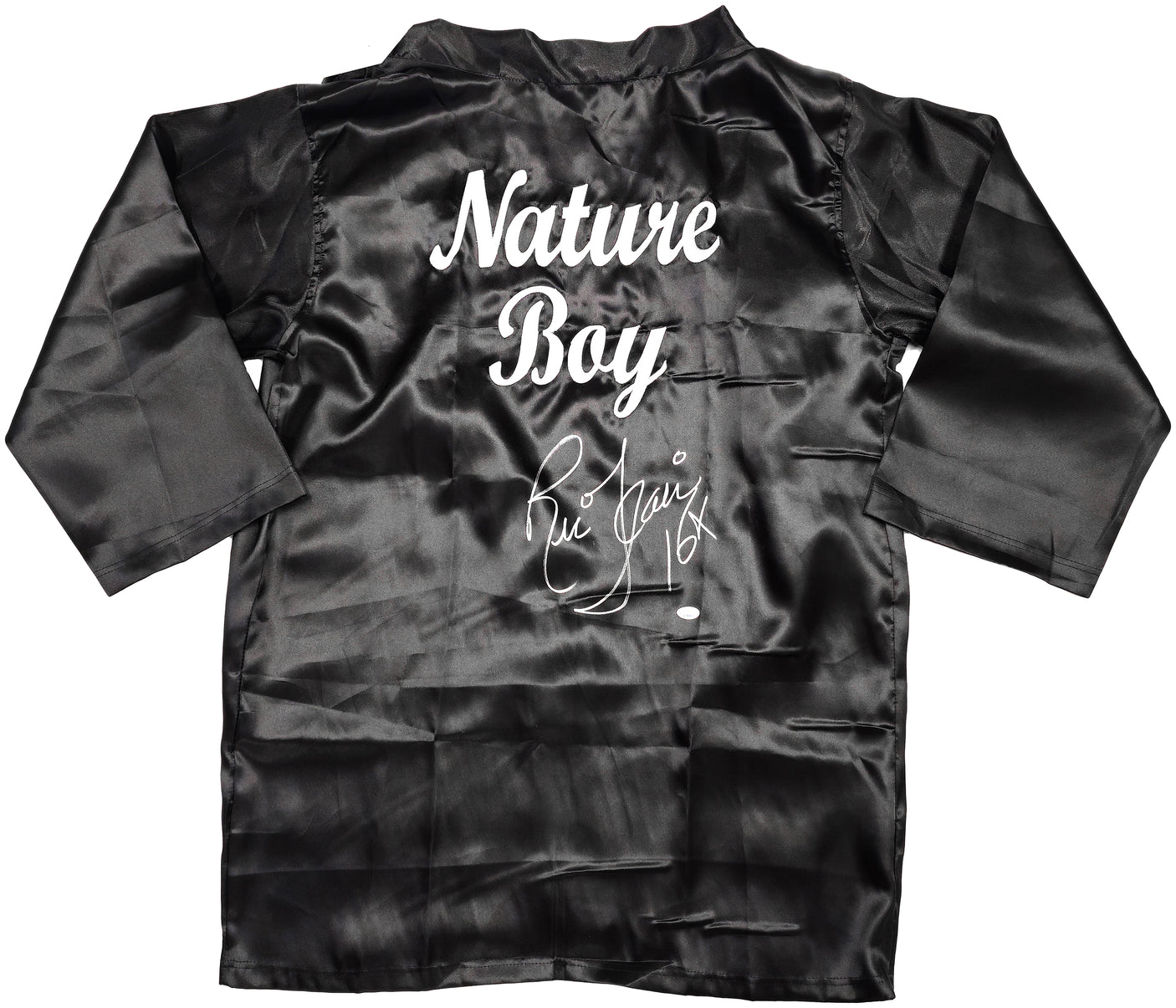 Ric Flair Autographed Black Wrestling Robe "16x" JSA Stock #227977