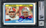 Joe Montana Autographed 1988 Topps Card #215 San Francisco 49ers Auto Grade Gem Mint 10 Beckett BAS Stock #228991