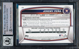 Jeremy Pena Autographed 2023 Bowman Card #77 Houston Astros Auto Grade Gem Mint 10 Beckett BAS Stock #229011