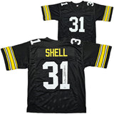 Pittsburgh Steelers Donnie Shell Autographed Black Jersey "HOF 20" Beckett BAS Witness Stock #214996