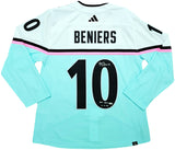 Seattle Kraken Matty Beniers Autographed White Adidas 2023 All Star Game Jersey Size 54 "1st ASG 2-4-23" Fanatics Holo Stock #215324