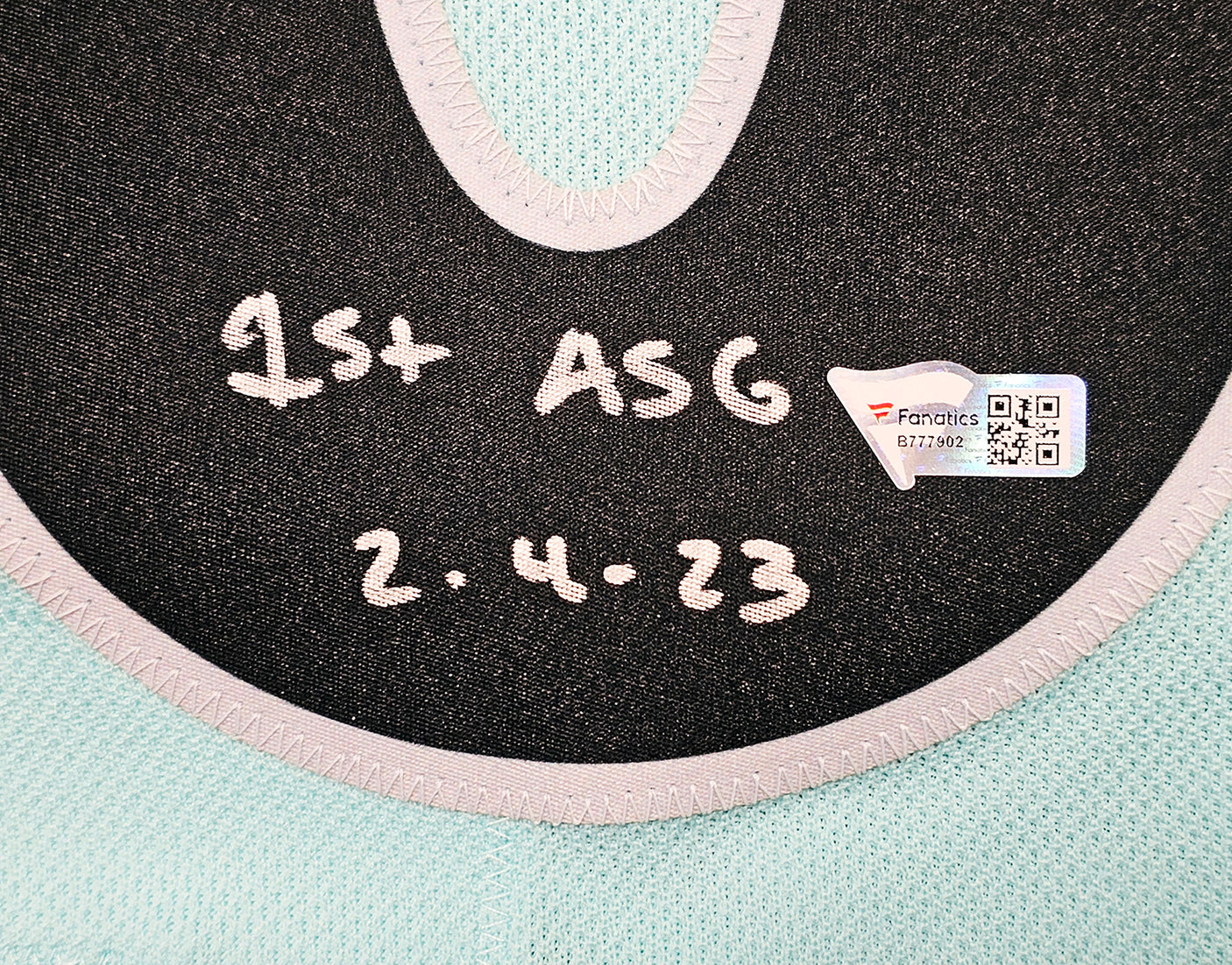 Seattle Kraken Matty Beniers Autographed White Adidas 2023 All Star Game Jersey Size 54 "1st ASG 2-4-23" Fanatics Holo Stock #215324