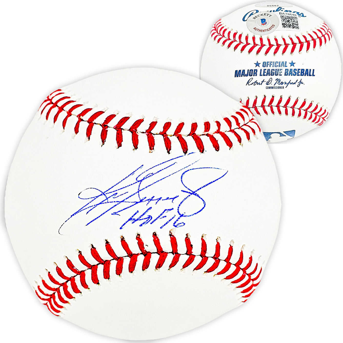 Ken Griffey Jr. Autographed Official MLB Baseball Seattle Mariners "HOF 16" Beckett BAS & MCS Holo Stock #194796