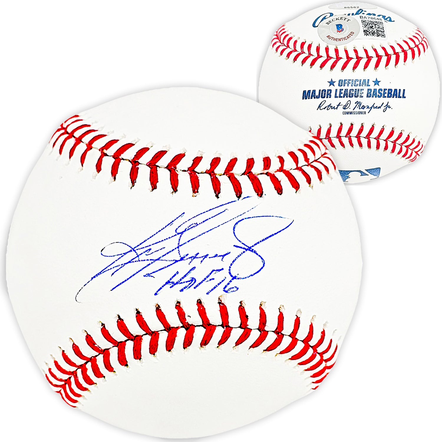 Ken Griffey Jr. Autographed Official MLB Baseball Seattle Mariners "HOF 16" Beckett BAS & MCS Holo Stock #194796