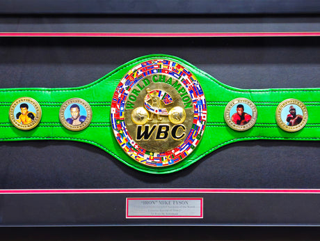 Mike Tyson Autographed Framed WBC World Championship Green Belt Beckett BAS QR Stock #224816