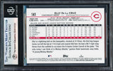 Elly De La Cruz Autographed 2024 Topps Rookie Card #141 Cincinnati Reds Beckett BAS Stock #239926